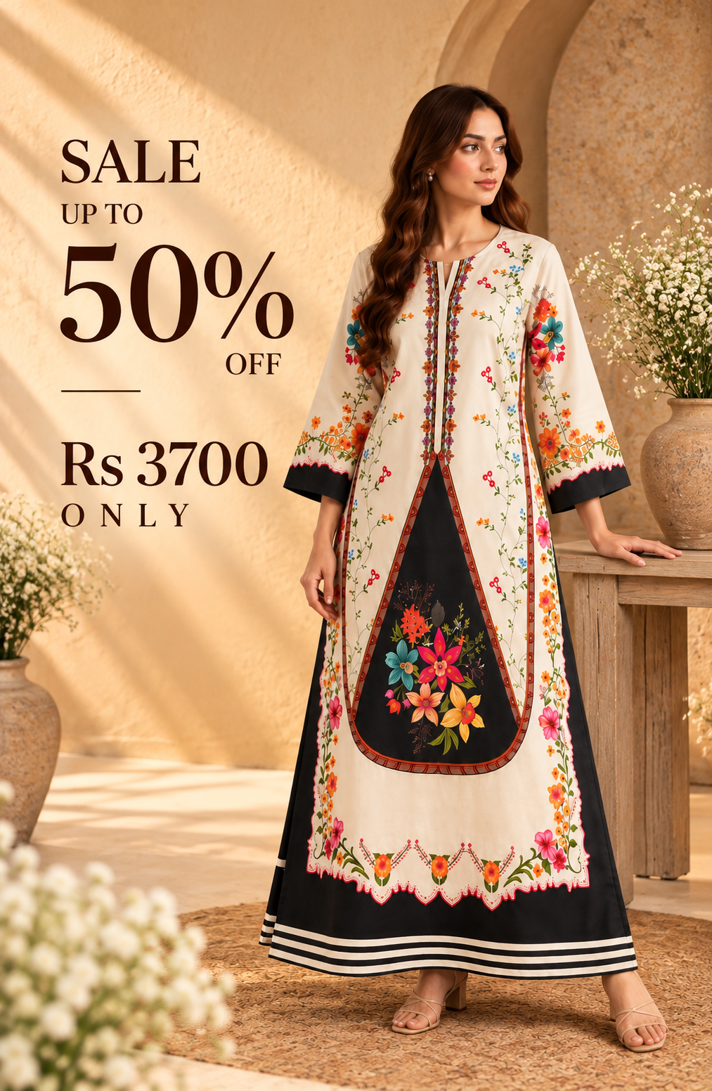 Elegant Embroidered Dress Sale